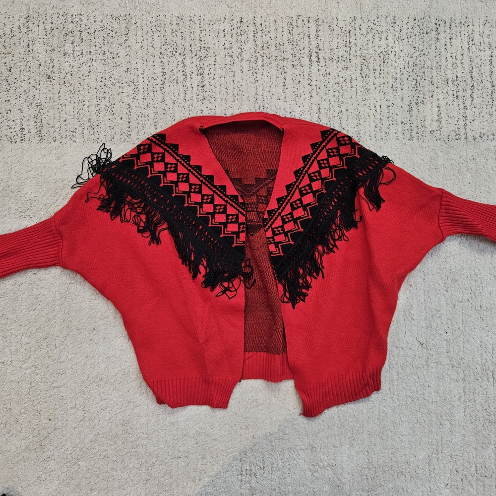 Red and Black Women's Sweater